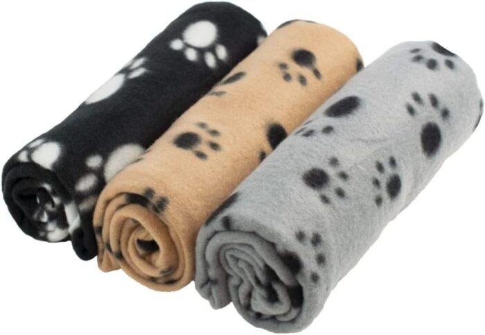 DIGIFLEX Large Pet Blankets x3 Dog Cat Soft Fleece