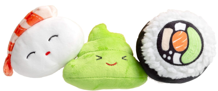 Pearhead Sushi Plush Dog Toys
