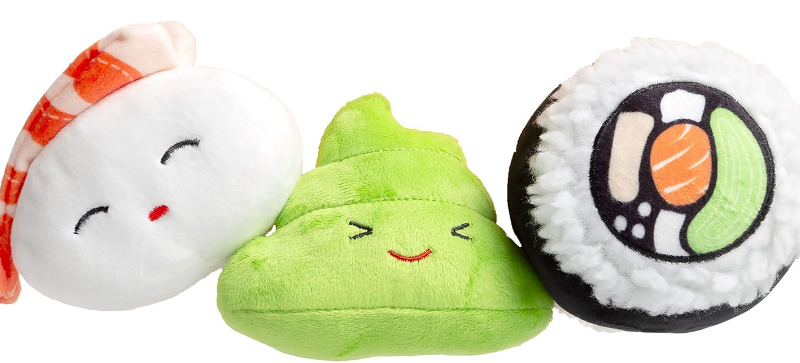 Pearhead Sushi Plush Dog Toys