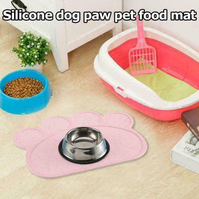 Silicone Paw Pet Dog Cat Feeding Mat Pad Bed Dish Bowl Food Feed Placement UK - Image 12