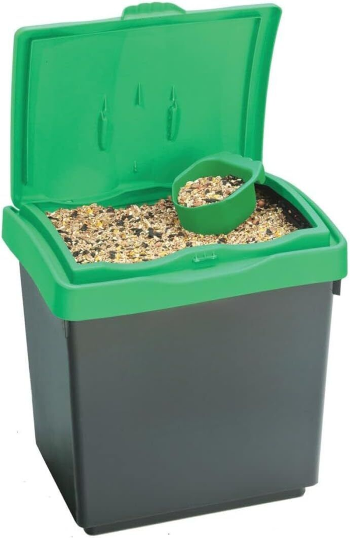 Dry Storage Bin Plastic Box Container with Scoop & Lid Store Pet Food&Bird Seed - Image 3