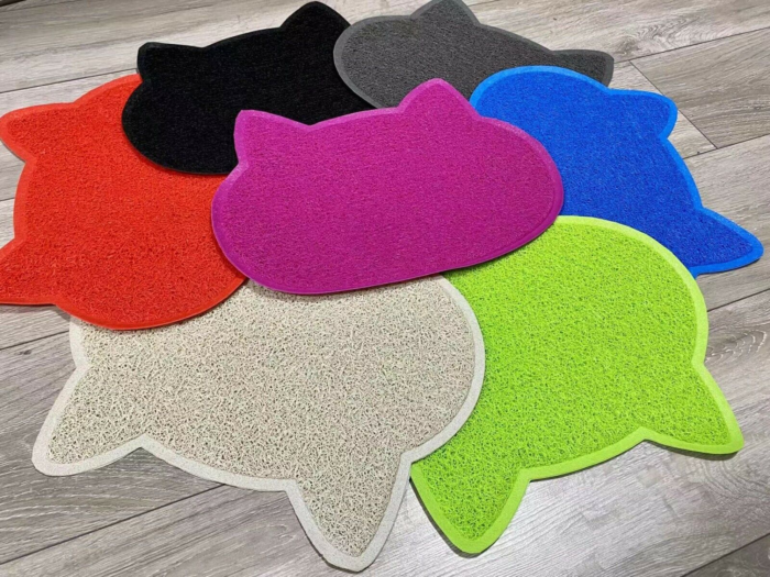 Green Multi-Purpose Cat Shape Pet Feeding Mat Dog/Puppy/Cat Food Bowl Place Mat - Image 4
