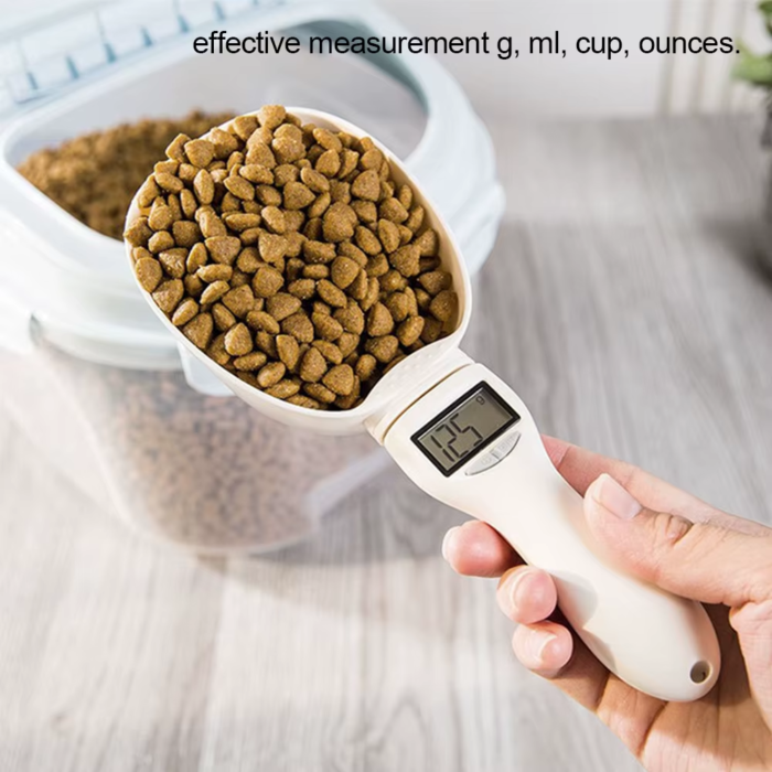 Pet Food Measuring Scoop Scale,Kitchen Digital Food Measuring Spoon with LED Display for Dog Cat,Maximum 250Ml for Milk Coffee - Image 2