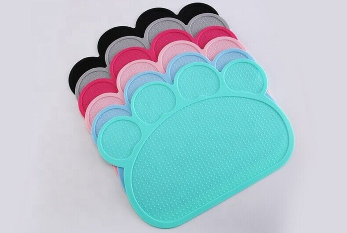 Silicone Paw Pet Dog Cat Feeding Mat Pad Bed Dish Bowl Food Feed Placement UK - Image 5