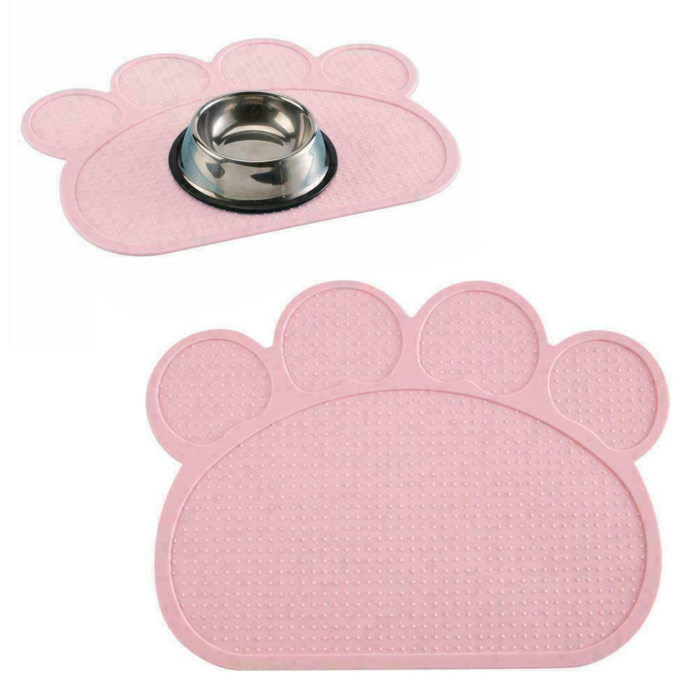 Silicone Paw Pet Dog Cat Feeding Mat Pad Bed Dish Bowl Food Feed Placement UK - Image 3