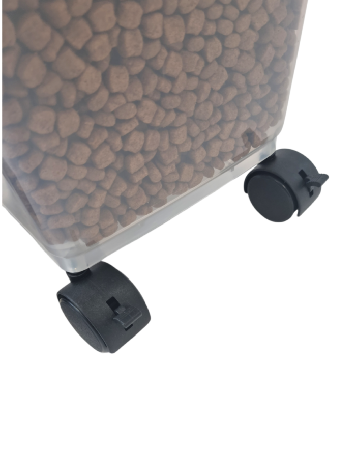 Clear Pet Food Container on Wheels Dog Cat Animal Storage Bin Dry Feed Including - Image 7